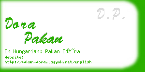 dora pakan business card